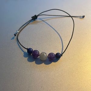 Homemade Adjustable Amythest Bracelet for anxiety